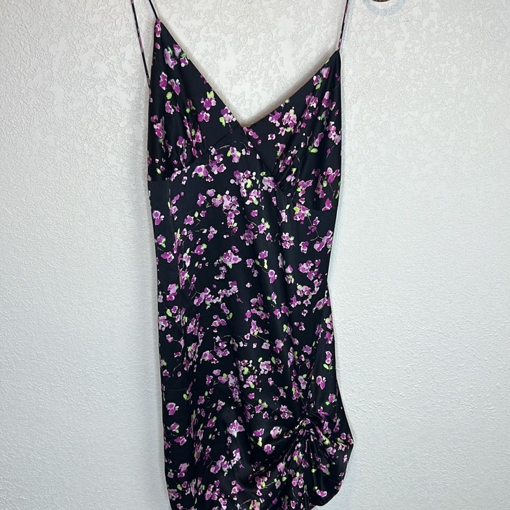 Caroline Constas Asymmetrical Silk Floral Dress Medium - Picture 3 of 16